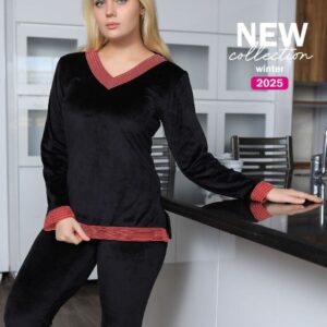 بيجامة قطيفة شتاء 2025 h